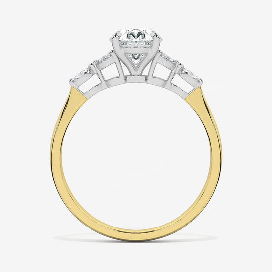 Photo of "Alina" Engagement Mounting in a decorative scene, designed by , available at Plumb Gold & Plumb Silver