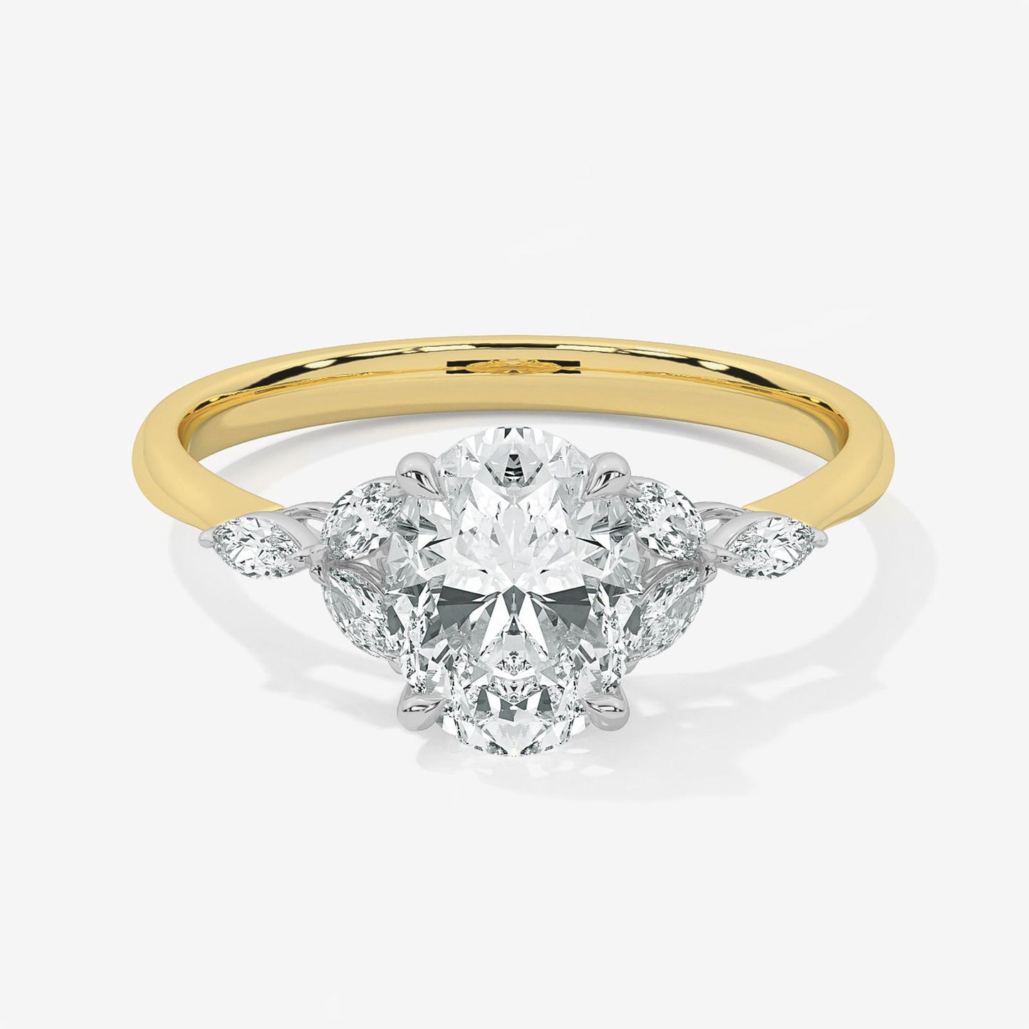 Photo of "Alina" Engagement Mounting in a decorative scene, designed by , available at Plumb Gold & Plumb Silver