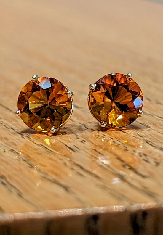 Photo of Citrine Studs in a decorative scene, designed by , available at Plumb Gold & Plumb Silver