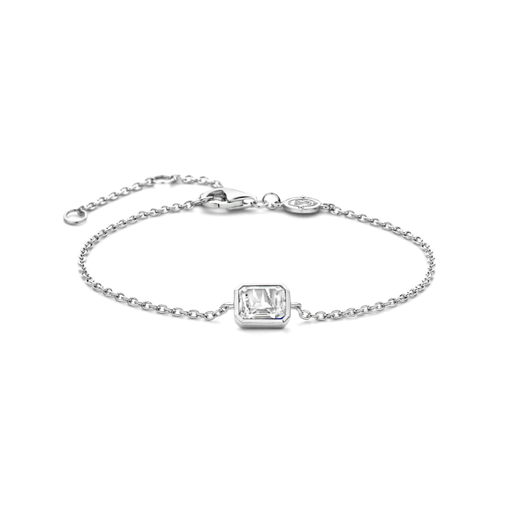 Photo of Cubic Zirconia Bracelet in a decorative scene, designed by , available at Plumb Gold & Plumb Silver