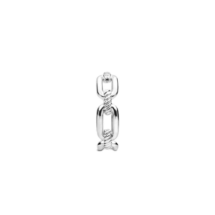 Photo of Cubic Zirconia Chain Link Ring in a decorative scene, designed by , available at Plumb Gold & Plumb Silver