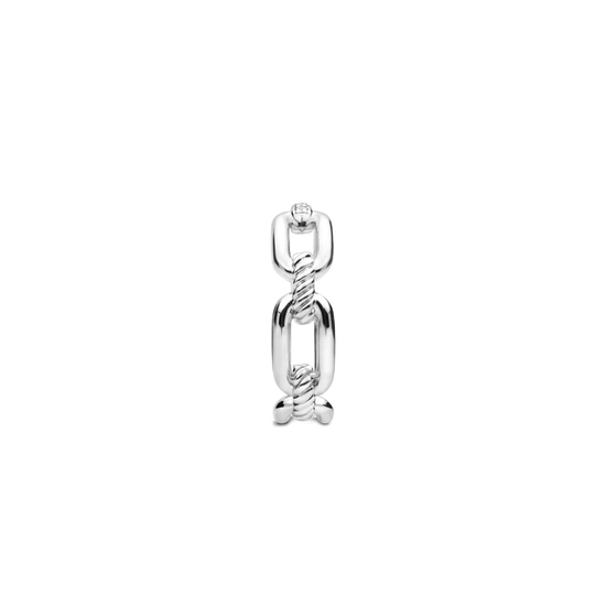 Photo of Cubic Zirconia Chain Link Ring in a decorative scene, designed by , available at Plumb Gold & Plumb Silver
