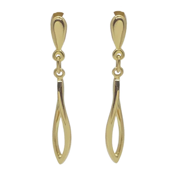 Photo of Curved Ellipse Dangle in a decorative scene, designed by -, available at Plumb Gold & Plumb Silver