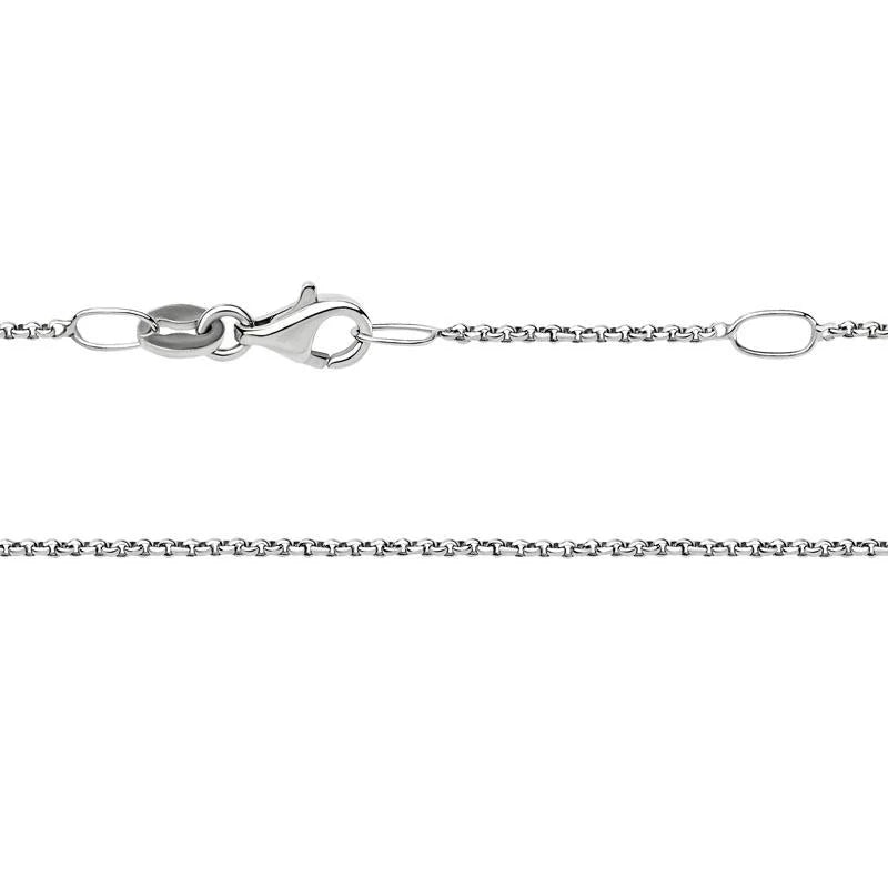 Photo of Diamond Cut Silver Chain in a decorative scene, designed by -, available at Plumb Gold & Plumb Silver