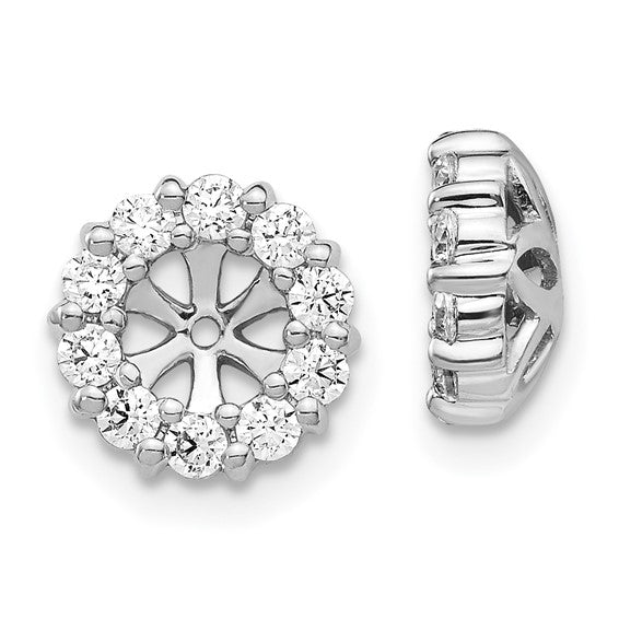 Photo of Diamond Earring Jackets in a decorative scene, designed by , available at Plumb Gold & Plumb Silver