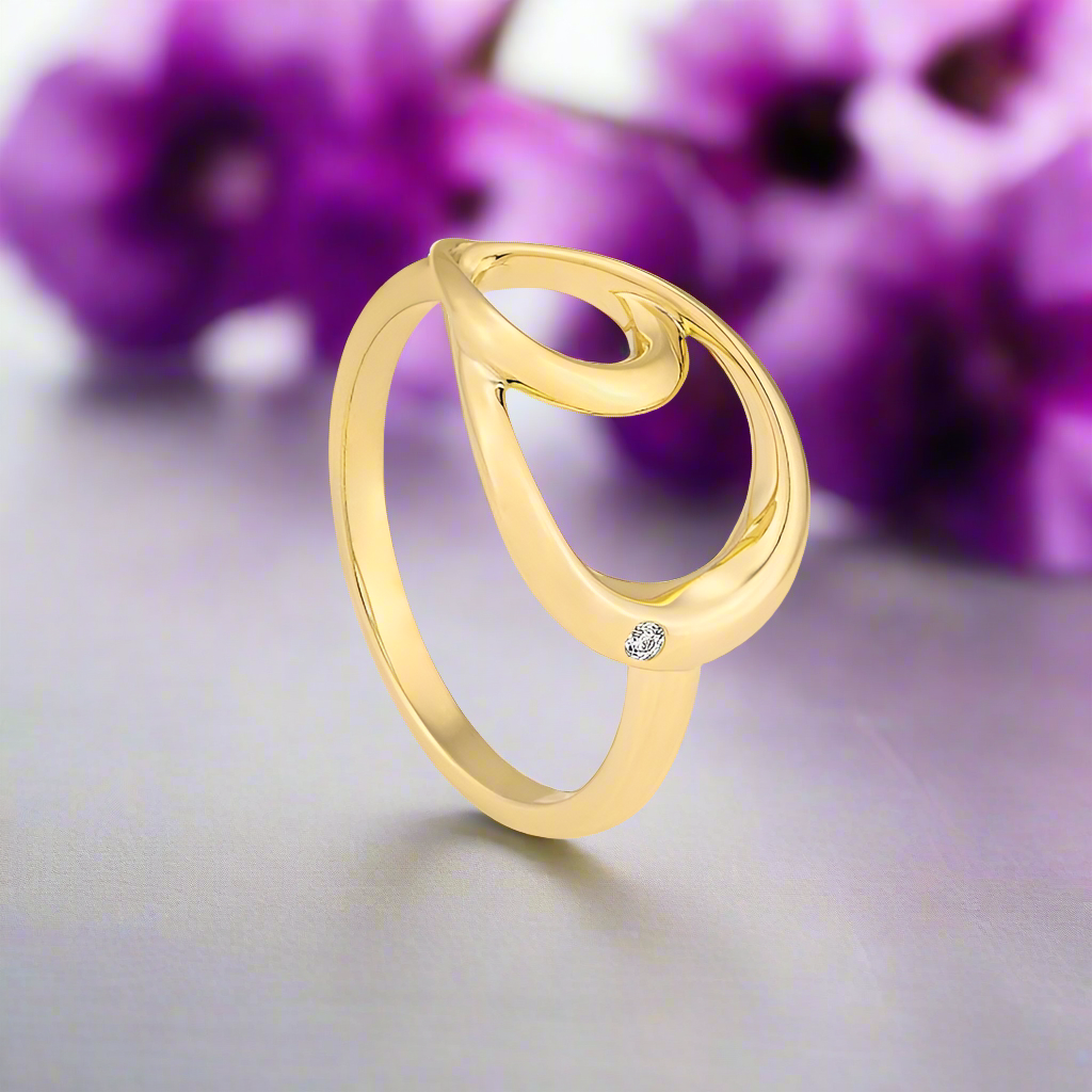Photo of Double Oval Diamond Ring in a decorative scene, designed by , available at Plumb Gold & Plumb Silver