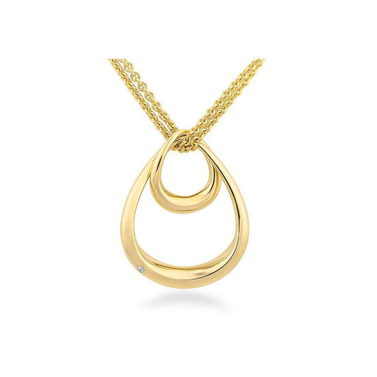 Photo of Double Oval Pendant in a decorative scene, designed by , available at Plumb Gold & Plumb Silver