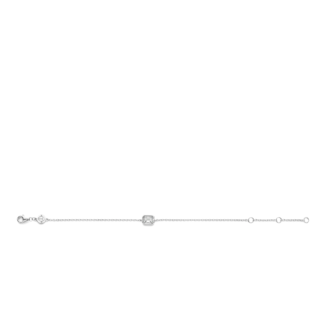 Photo of Emerald Cut Cubic Zirconia Bracelet in a decorative scene, designed by , available at Plumb Gold & Plumb Silver