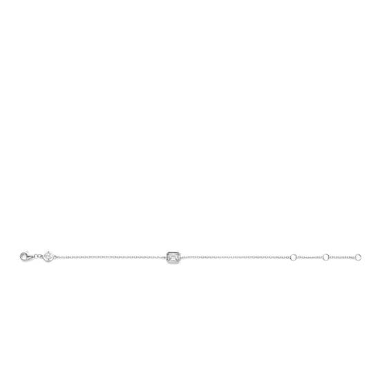 Photo of Emerald Cut Cubic Zirconia Bracelet in a decorative scene, designed by , available at Plumb Gold & Plumb Silver