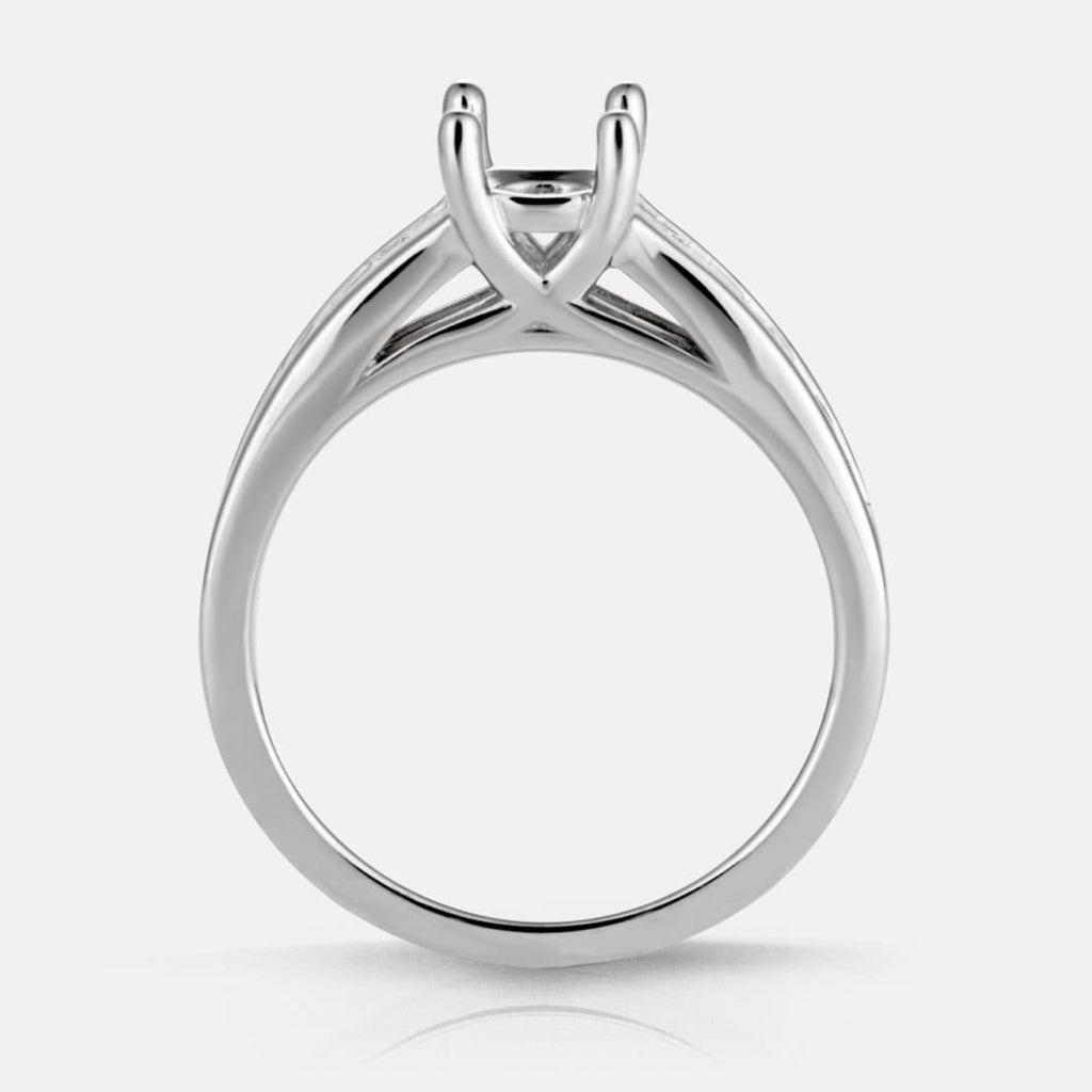 Photo of "Hannah" with Blue Sapphire in a decorative scene, designed by -, available at Plumb Gold & Plumb Silver