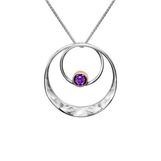 Photo of "Juliet" Amethyst Necklace in a decorative scene, designed by , available at Plumb Gold & Plumb Silver