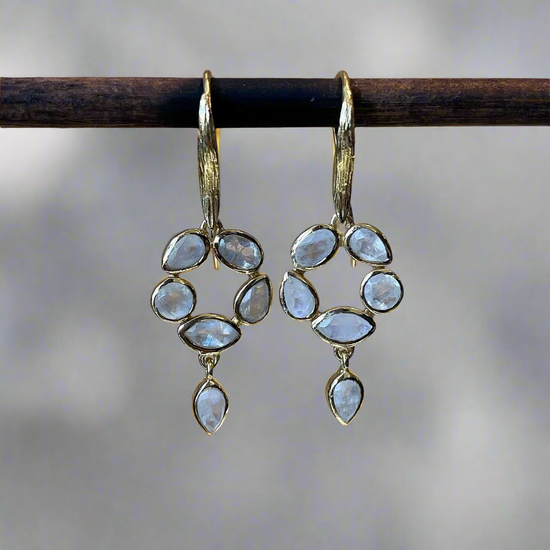“Morning” Moonstone Dangles
