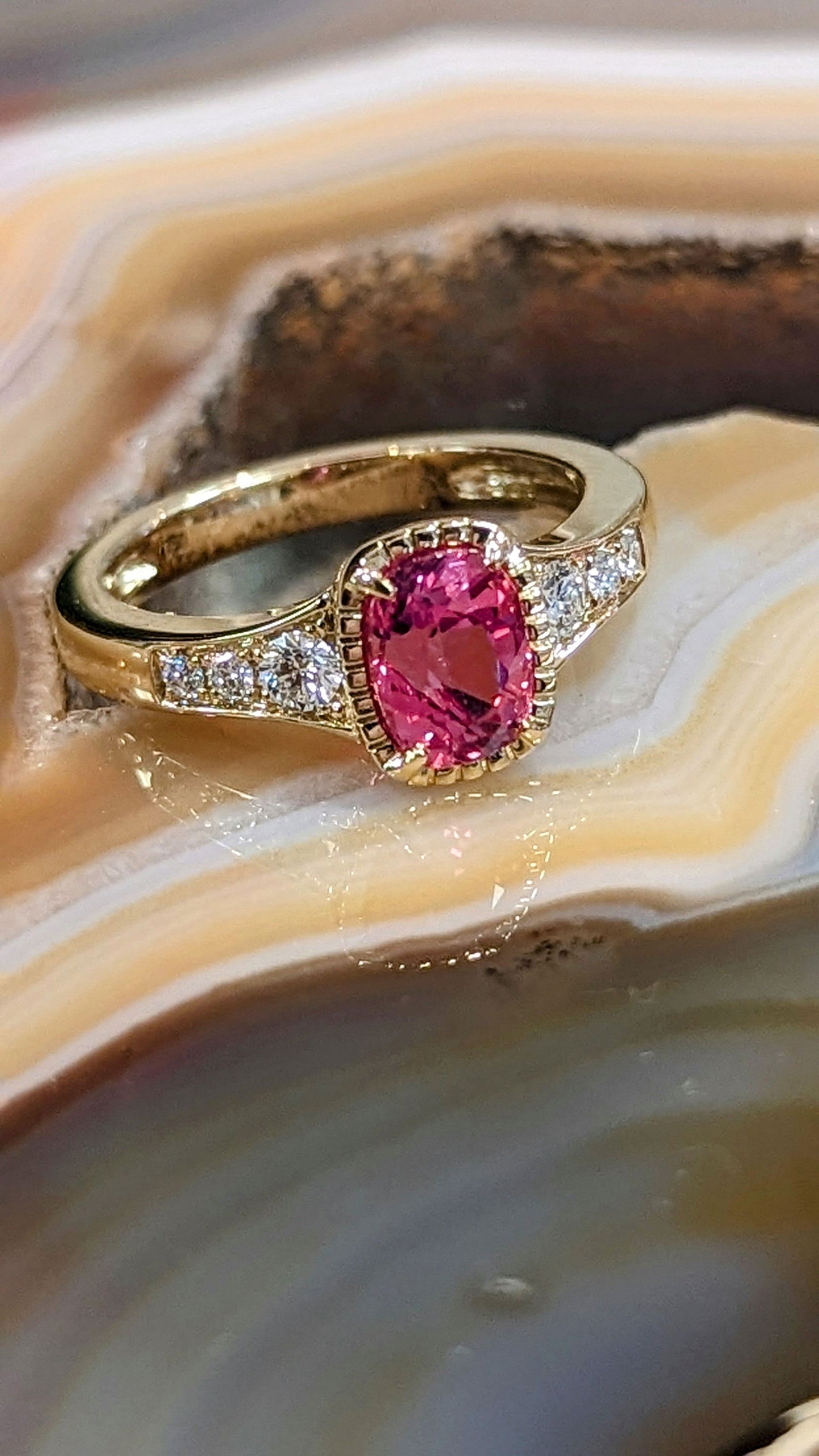 Padparadscha Sapphire Ring