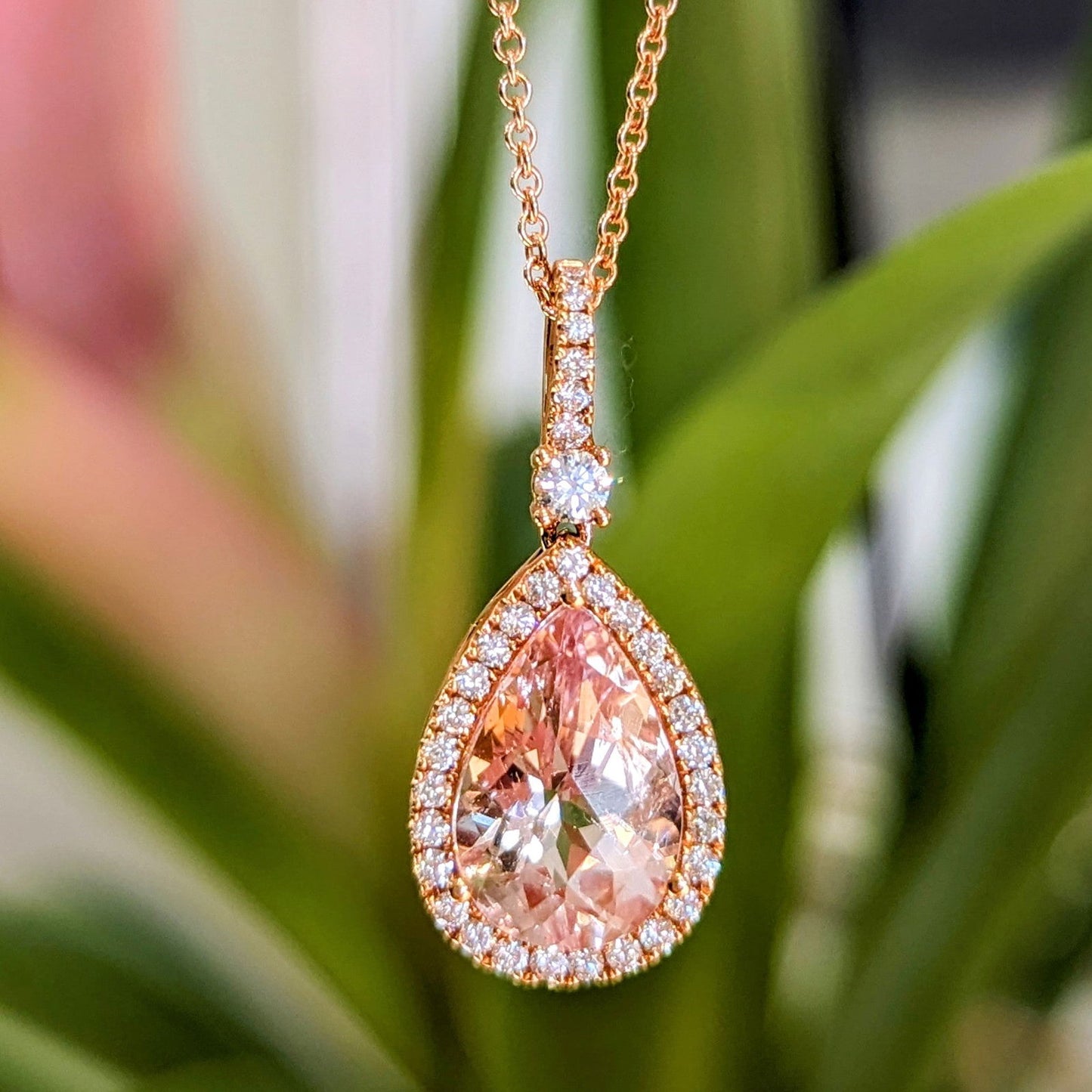 Pink topaz necklaces on sale