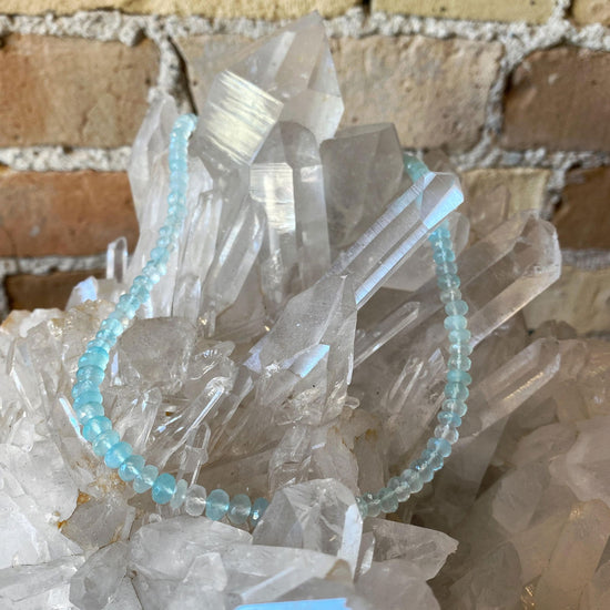 Photo of Plumb Silver Original Apetite Bead Strand in a decorative scene, designed by , available at Plumb Gold & Plumb Silver