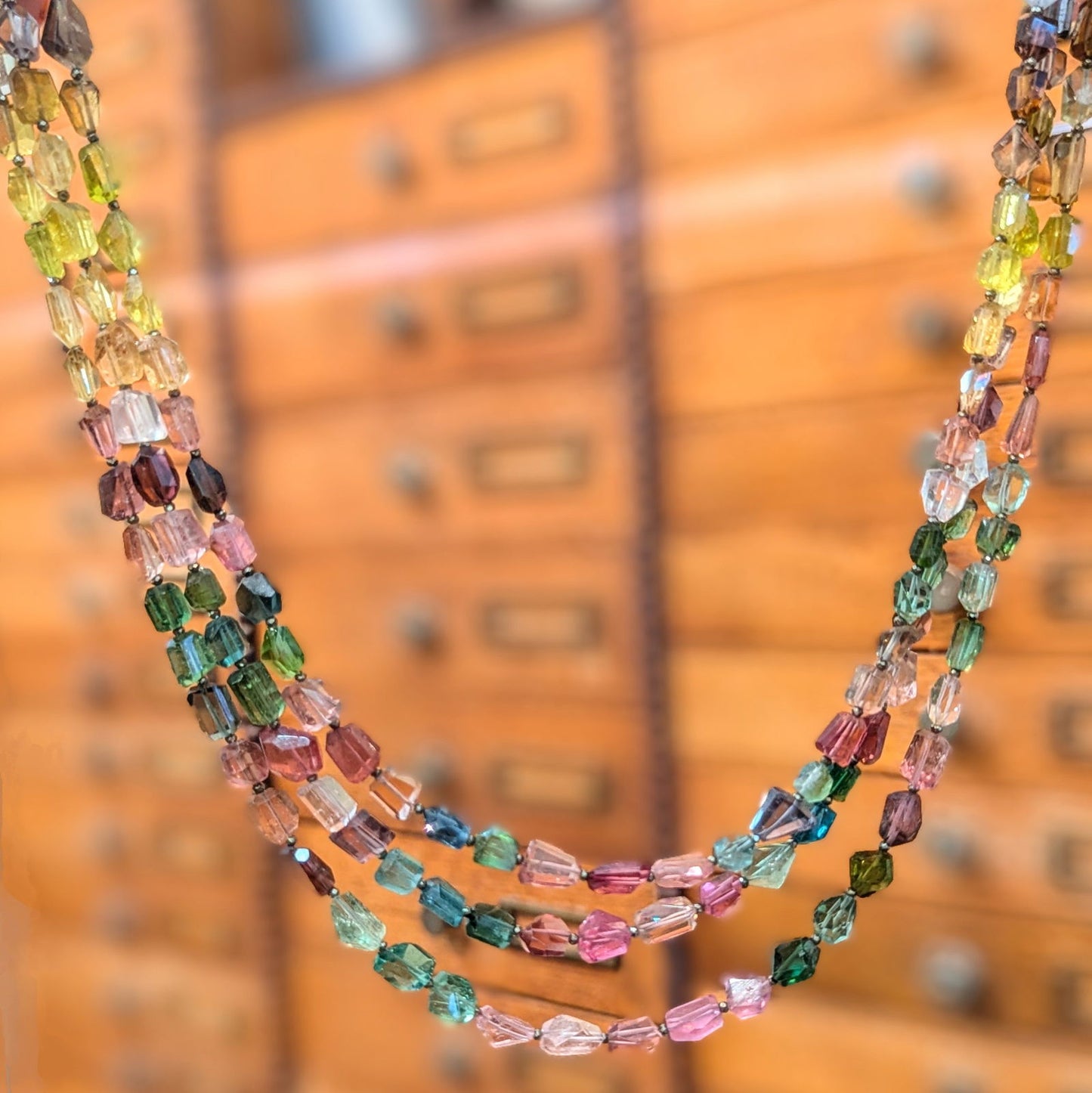 Rainbow tourmaline necklace shop
