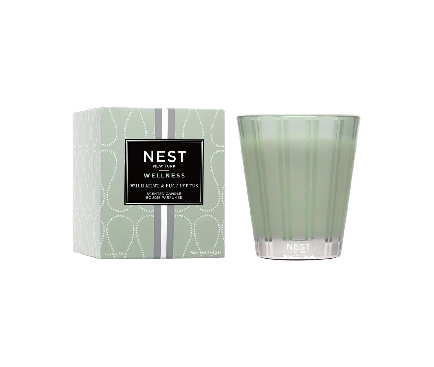 Photo of Wild Mint & Eucalyptus Candle in a decorative scene, designed by , available at Plumb Gold & Plumb Silver