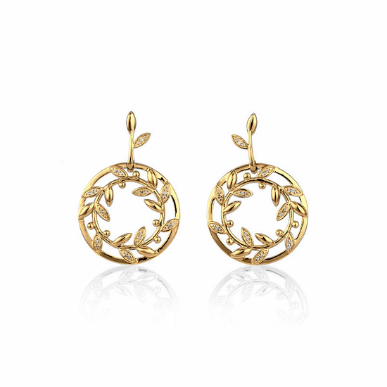 Photo of Wreath Earrings in a decorative scene, designed by , available at Plumb Gold & Plumb Silver