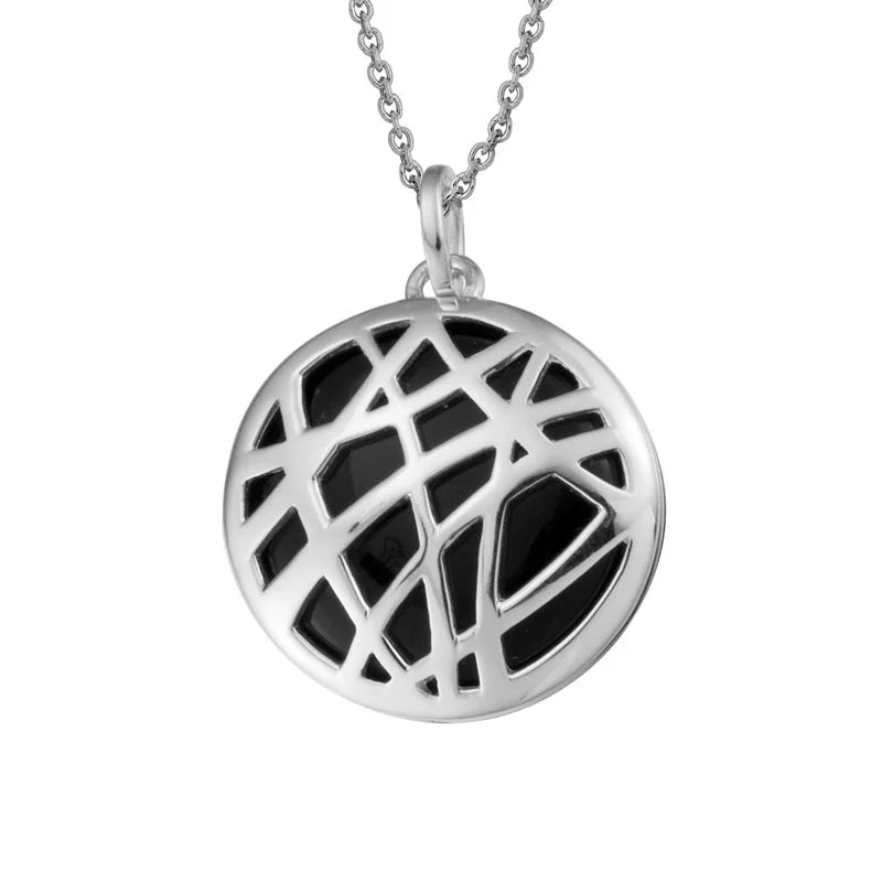 Cross Hatch Onyx Pendant