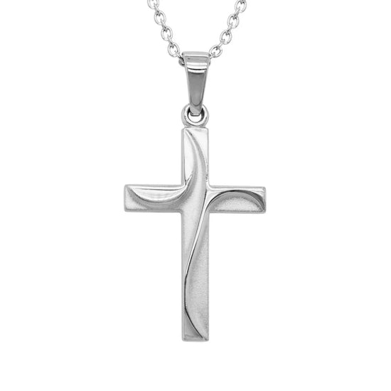 Swirl Cross Necklace