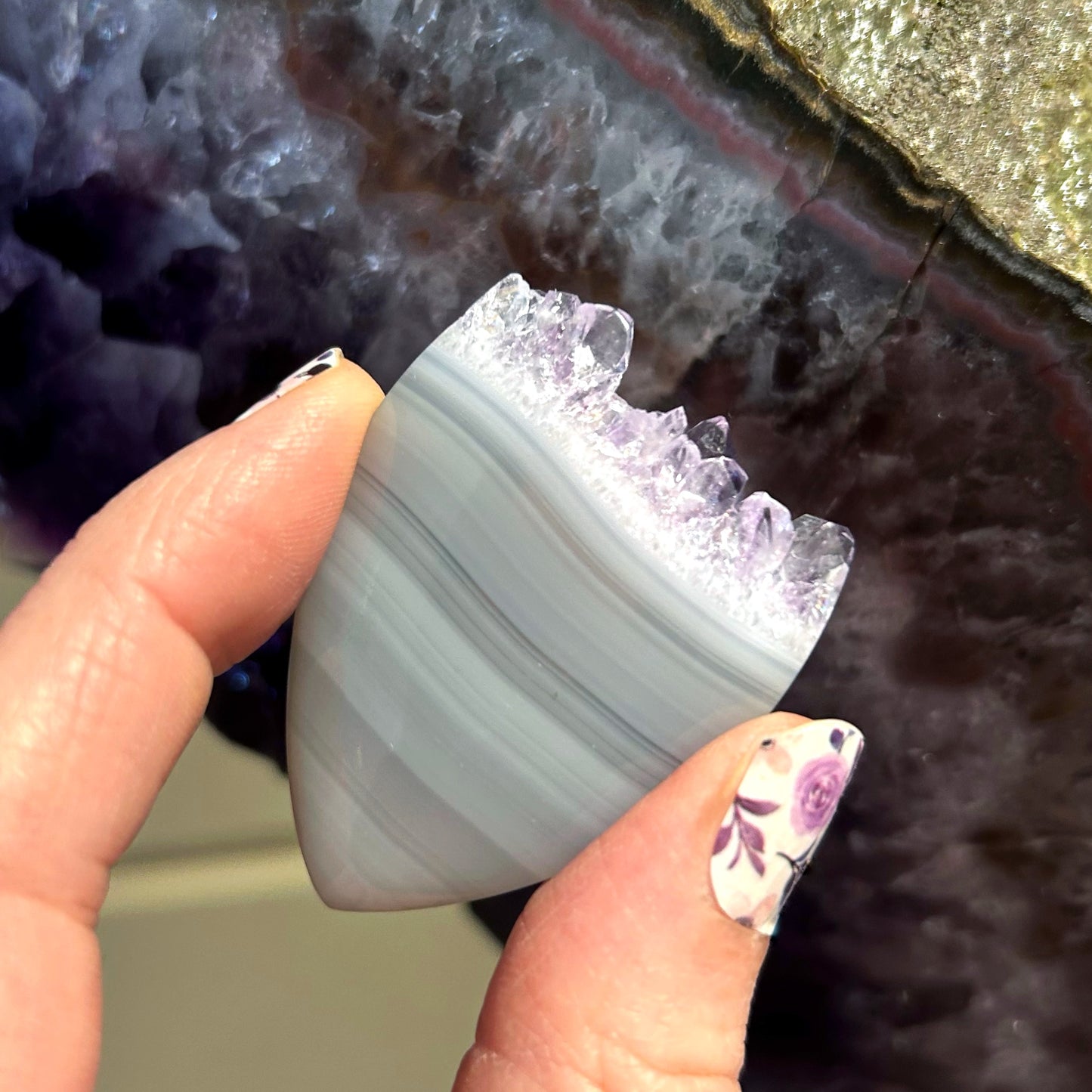 Amethyst Crystal Top Cabochon