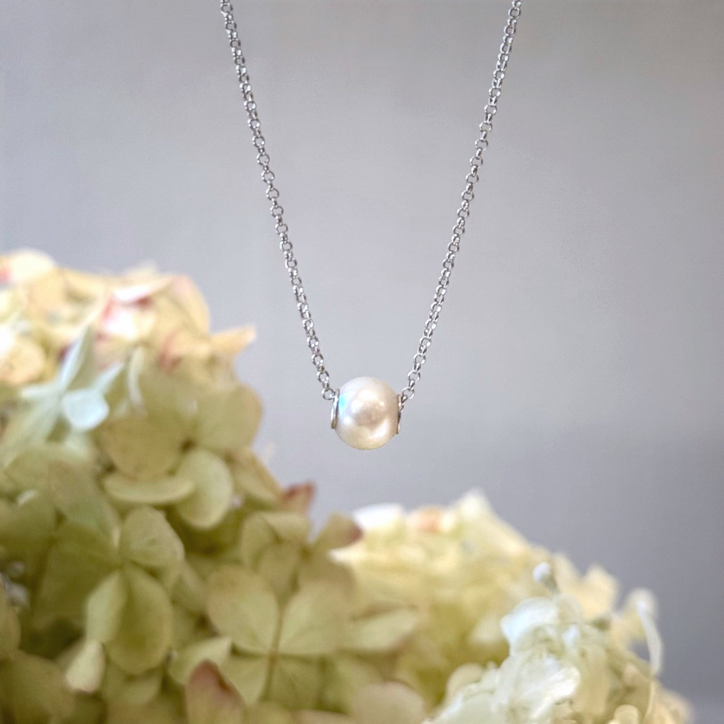 Pearl Solitaire Necklace
