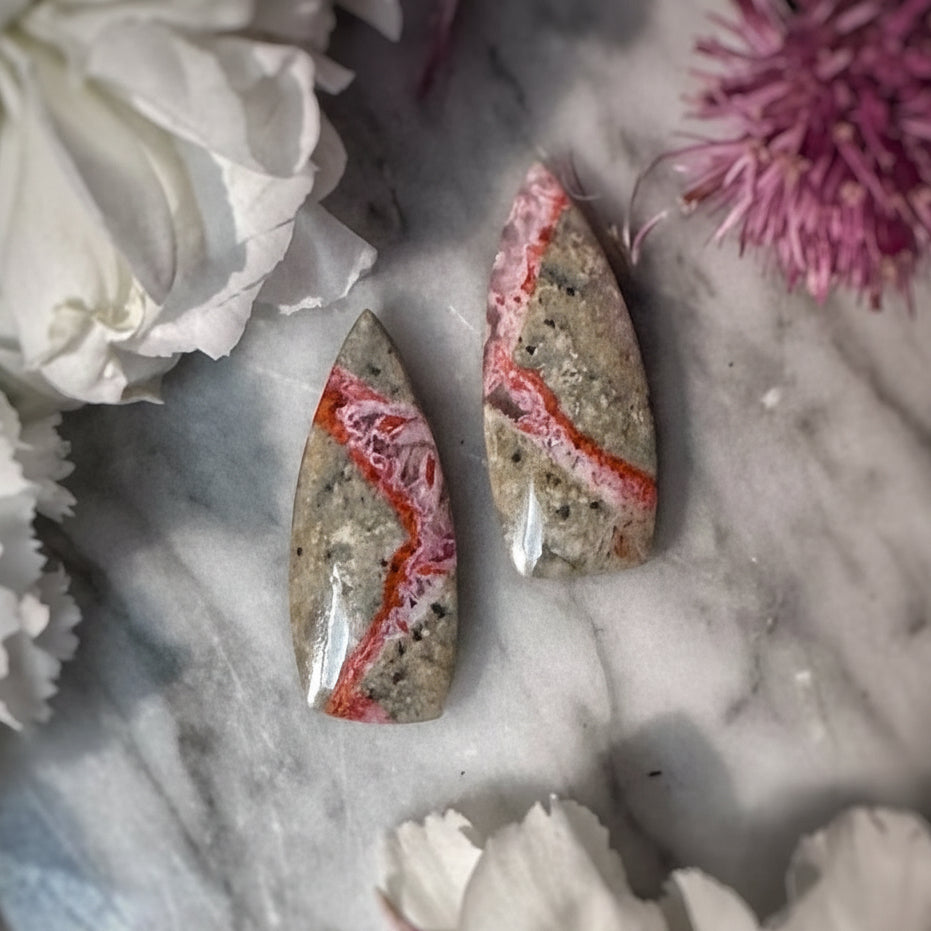Flow Jasper Lava Flow Jasper pairs – Plumb Gold & Plumb Silver