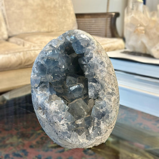 Medium-Large Celestite Egg Geode