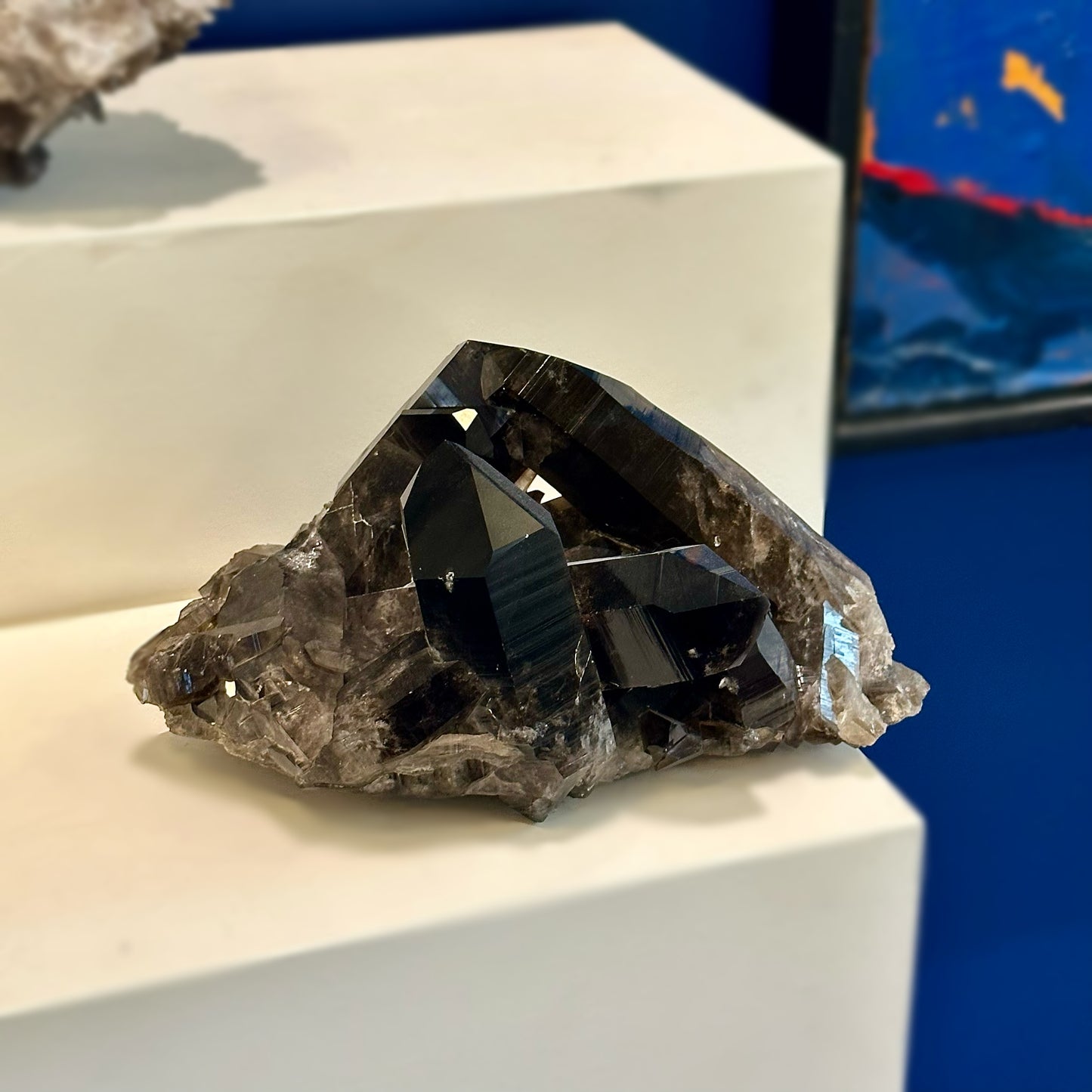 Smoky Quartz Point Cluster