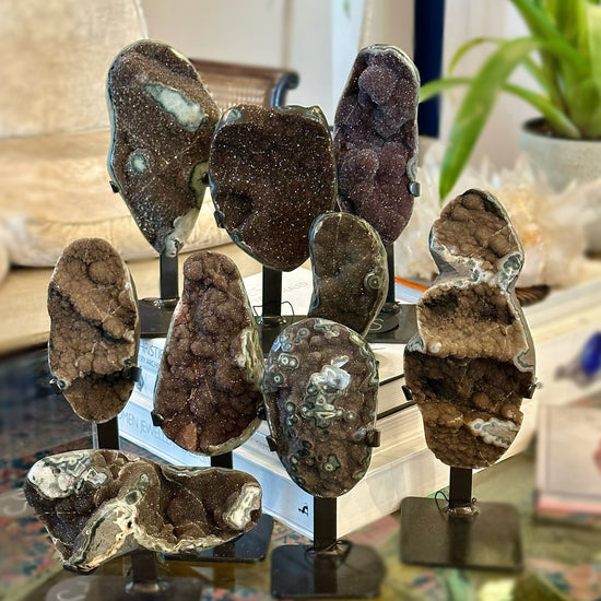 Chocolate Druzy Geode