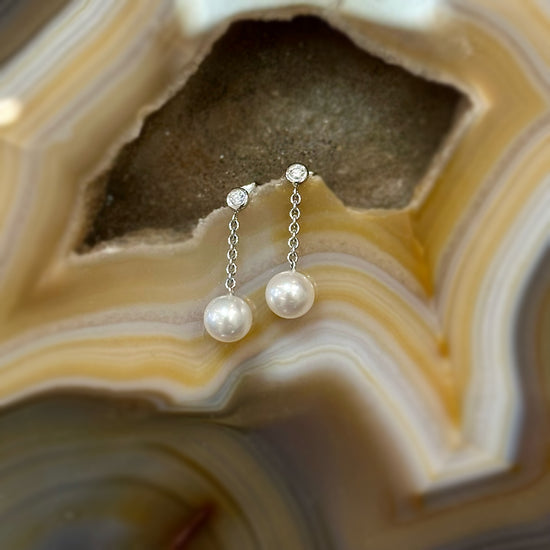 Diamond and Pearl Dangles