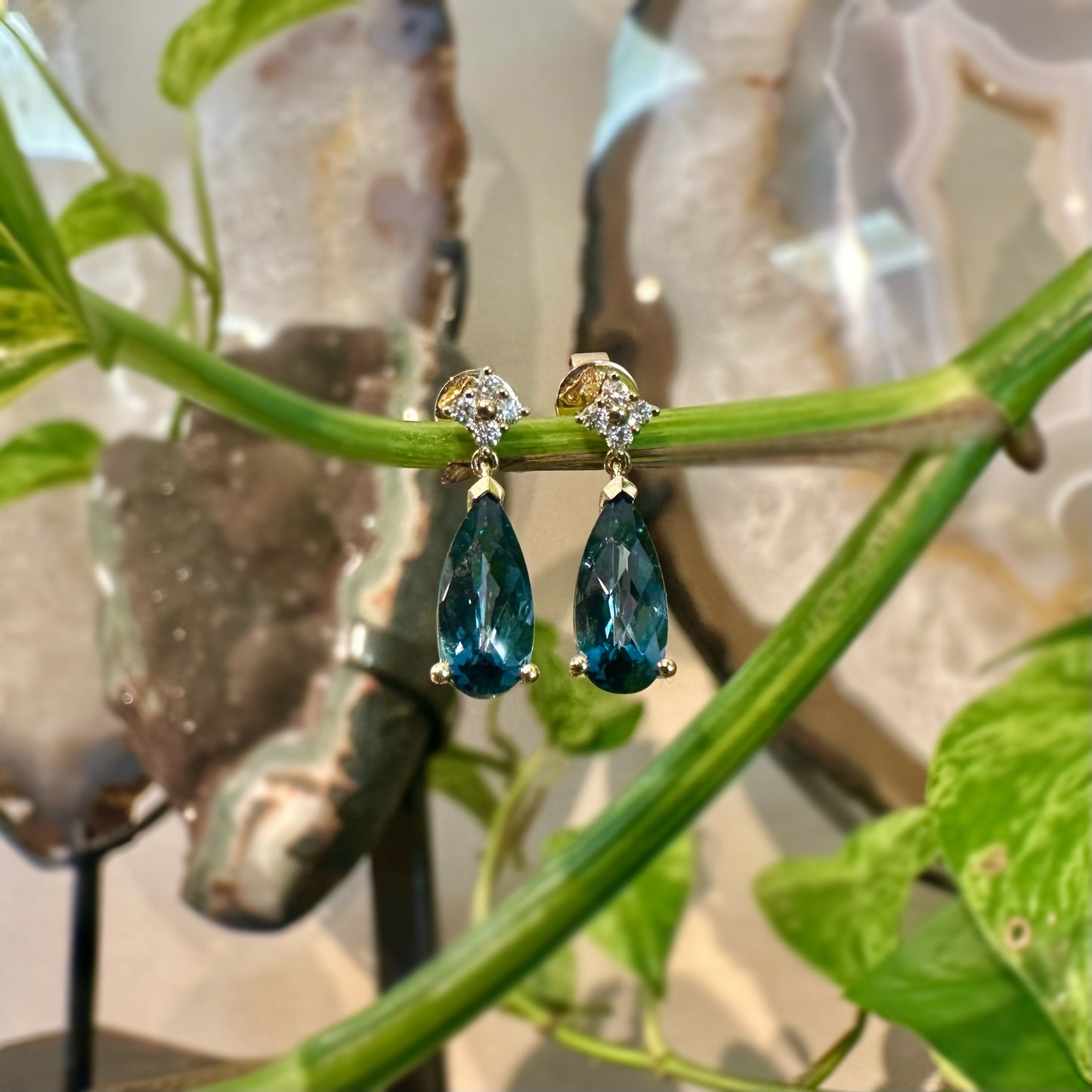 London Blue Topaz Drop Earrings