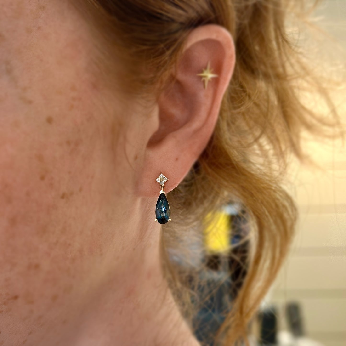 London Blue Topaz Drop Earrings