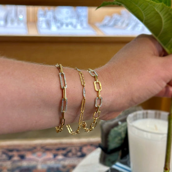 Square Link Diamond Bracelet