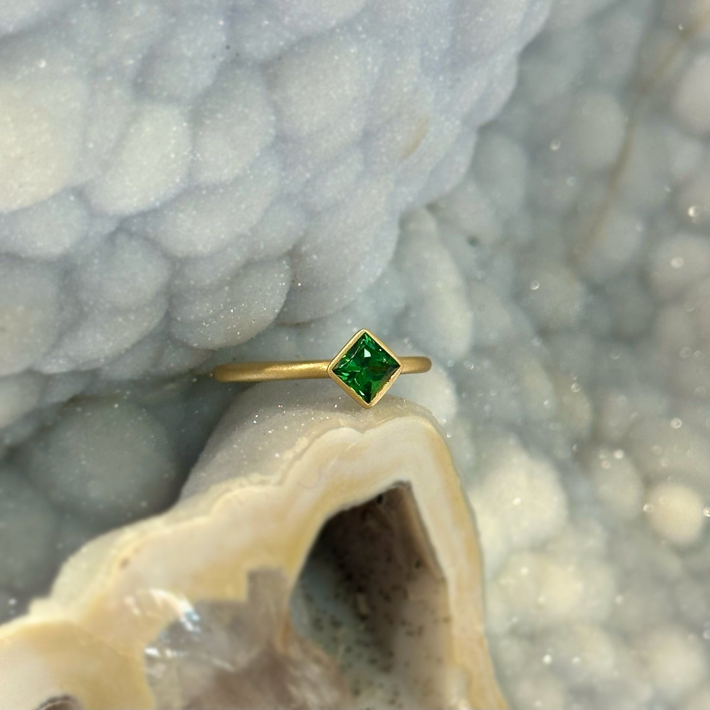 Tsavorite Yum Drop Ring