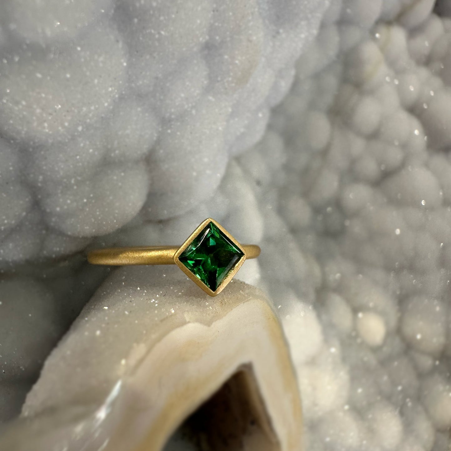 Tsavorite Yum Drop Ring