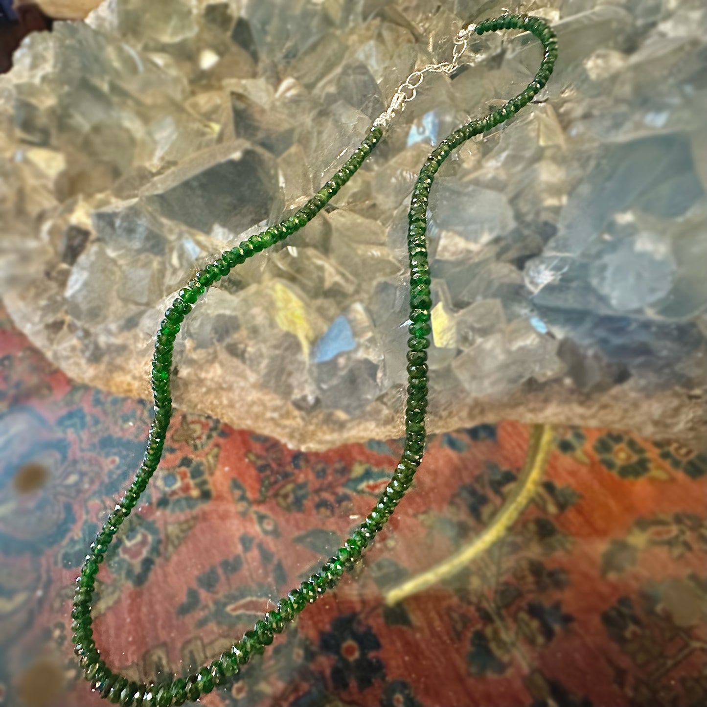 Graduated Tsavorite Bead Necklace