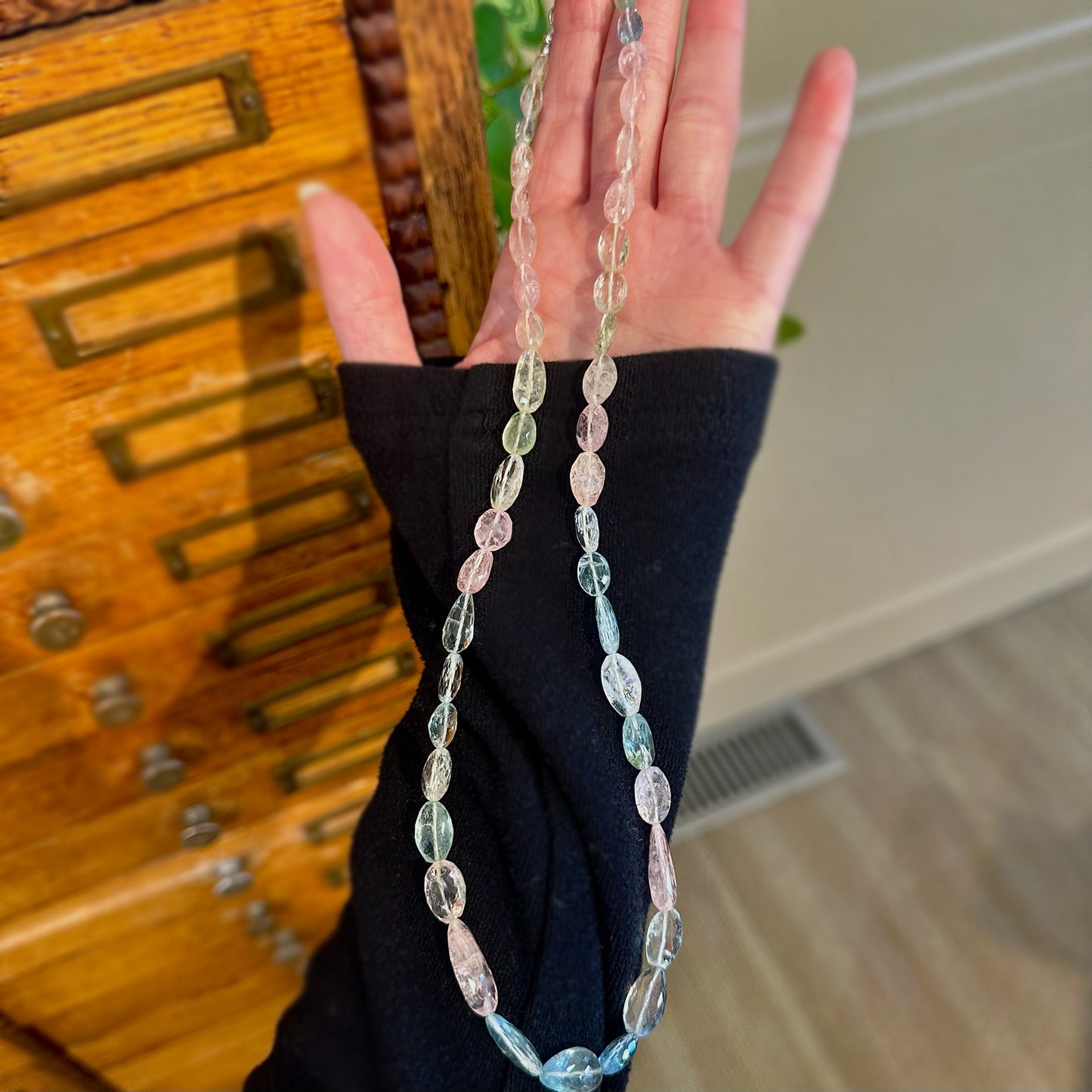 Rainbow Beryl Bead Strand