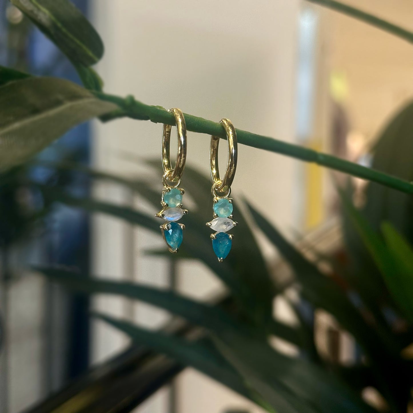 "Bella" Hoop Dangles