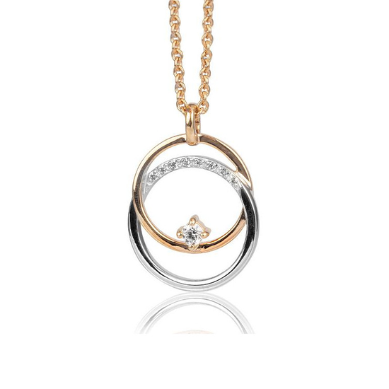 Entwined Circle Dimond Pendant