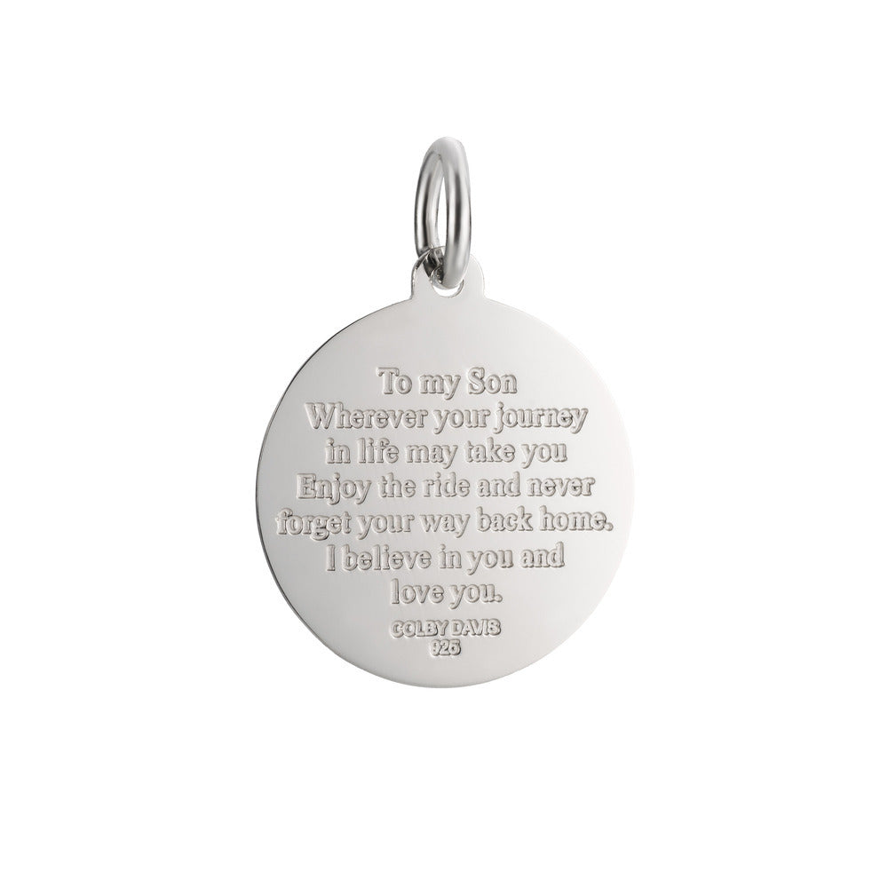Mother Son Compass Pendant