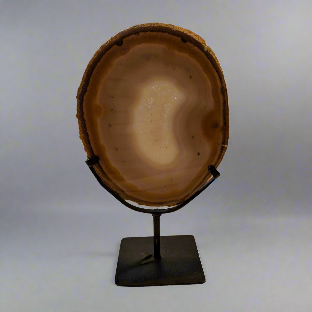 Chestnut Brown & Beige Agate Slice