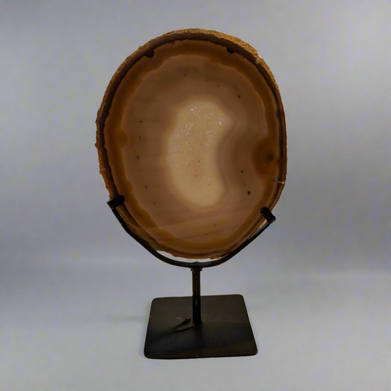 Chestnut Brown & Beige Agate Slice