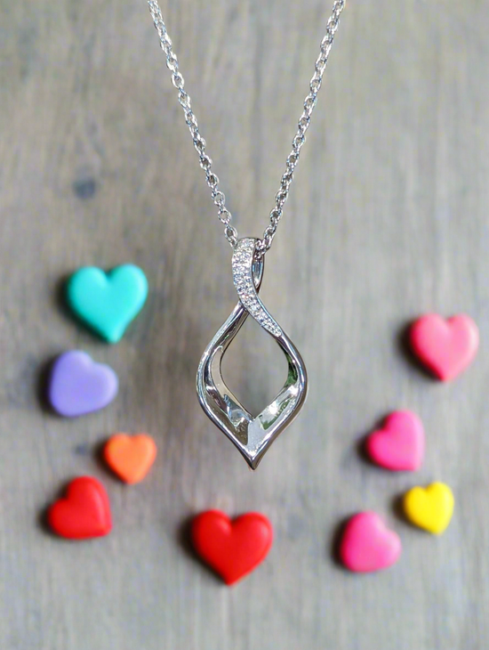 Twist Pendant with Diamond Accent