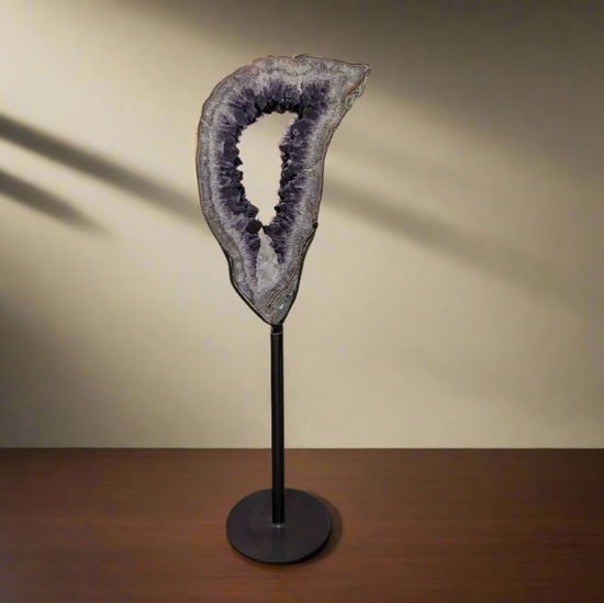 Tall Amethyst Geode on stand