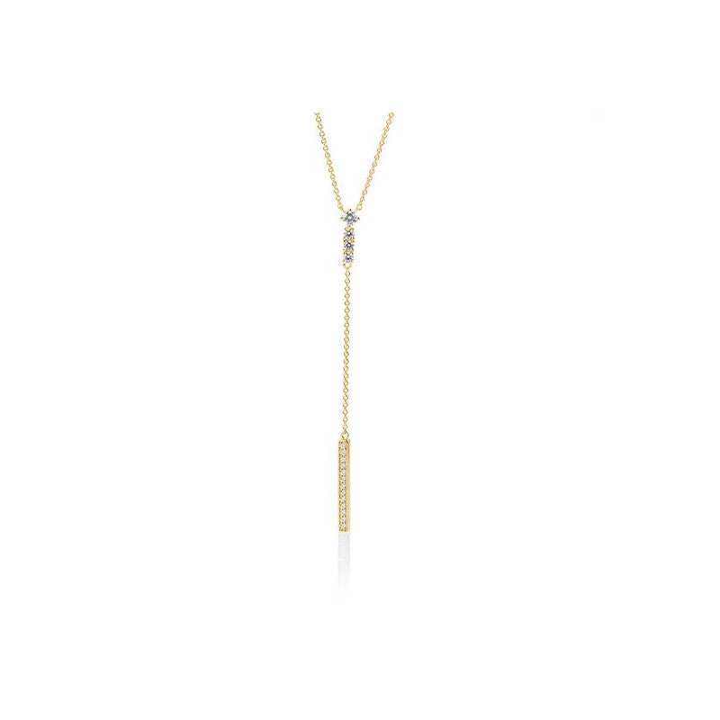 "Y" Diamond Stick Necklace