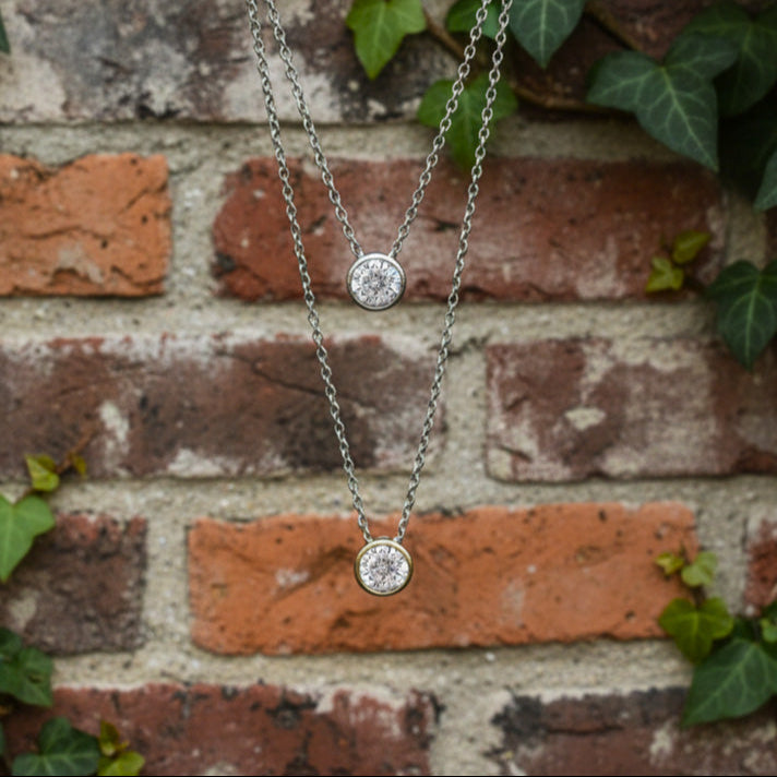 CZ Bezel Solitaire Necklace