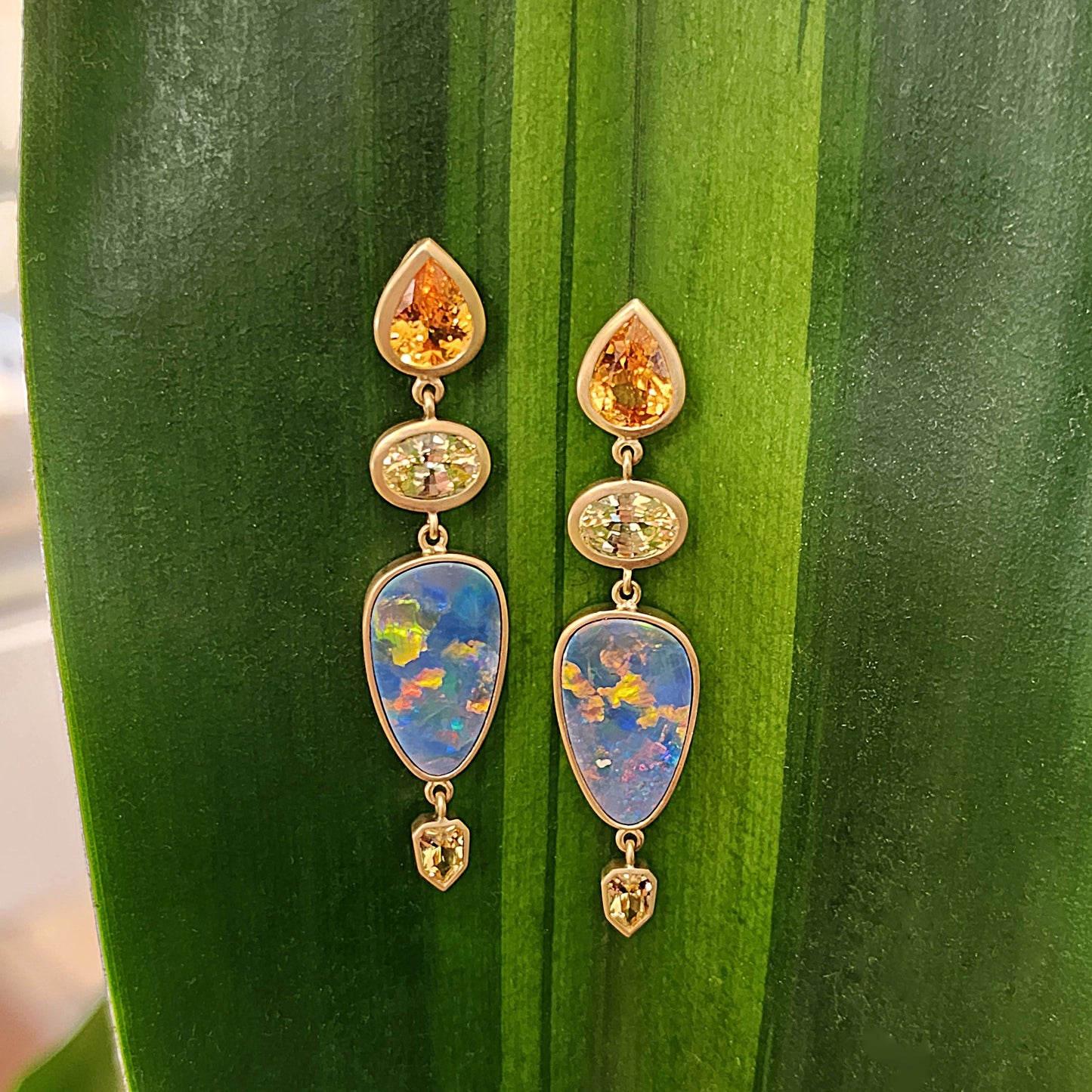 Opal and Spessartite Dangles