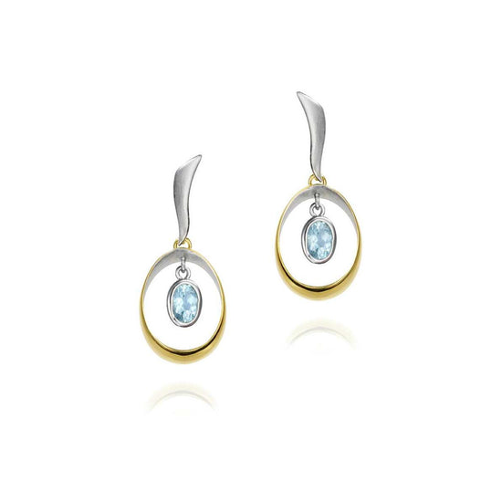 "Bubble" Blue Topaz Earring