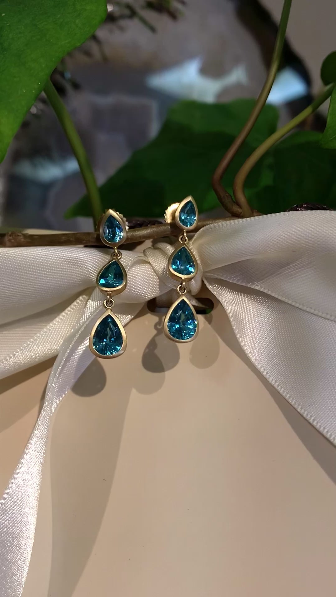 Load and play video in Gallery viewer, Blue Zircon Dangles
